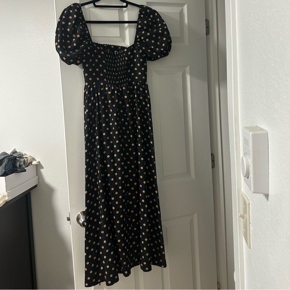 Reformation Marella Polka Dot Linen Dress Size 4 - Picture 6 of 11